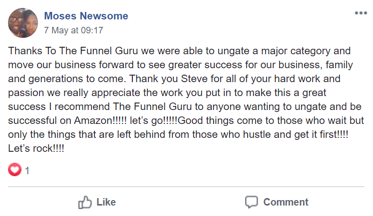 the funnel guru reviews | testimonials| positive feedback from customers | ungating on amazon